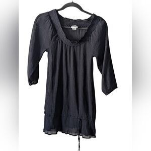 Motherhood maternity sheer tie bottom top.. light airy medium 3/4 sleeve
